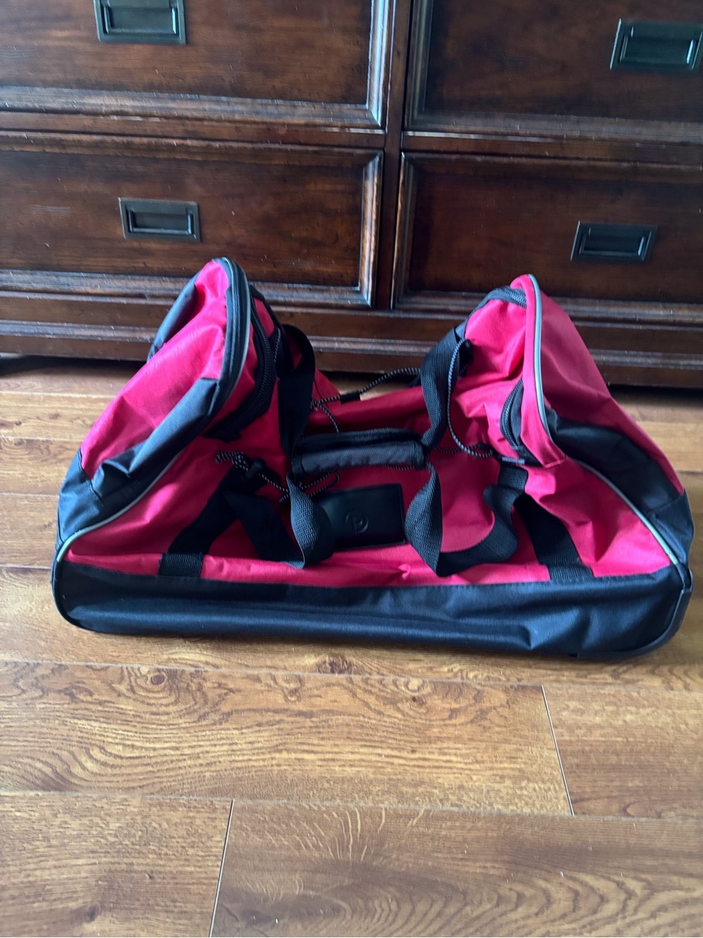 Red and Black Travel Duffel Bag